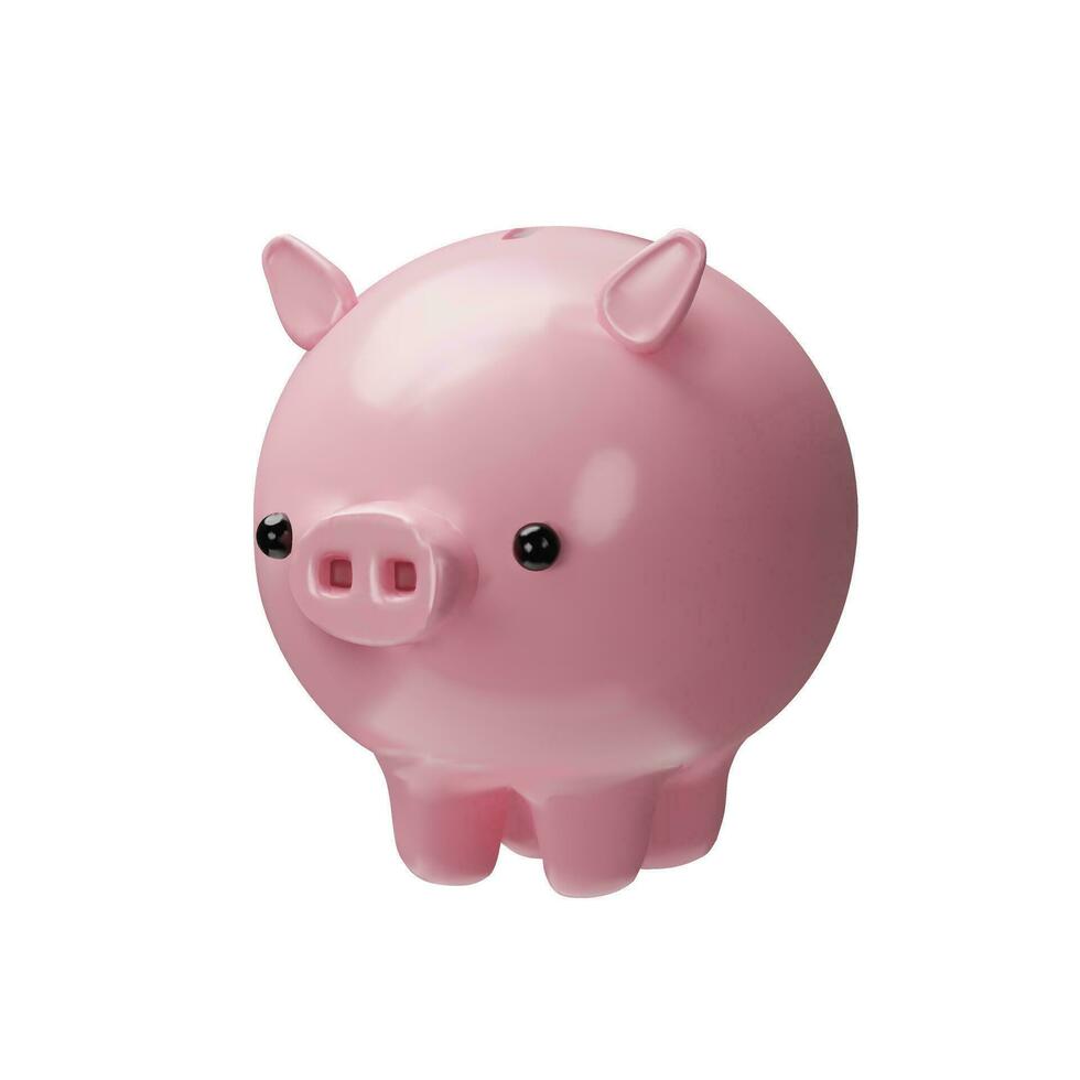 Financial concepts with this 3D cartoon illustration. Realistic renderings of various currency symbols, piggy banks. Savings, investment, and wealth with elements piggy banks, and financial symbols. vector