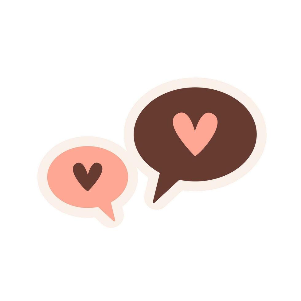 a pink callout valentine love pink heart vector set clip art