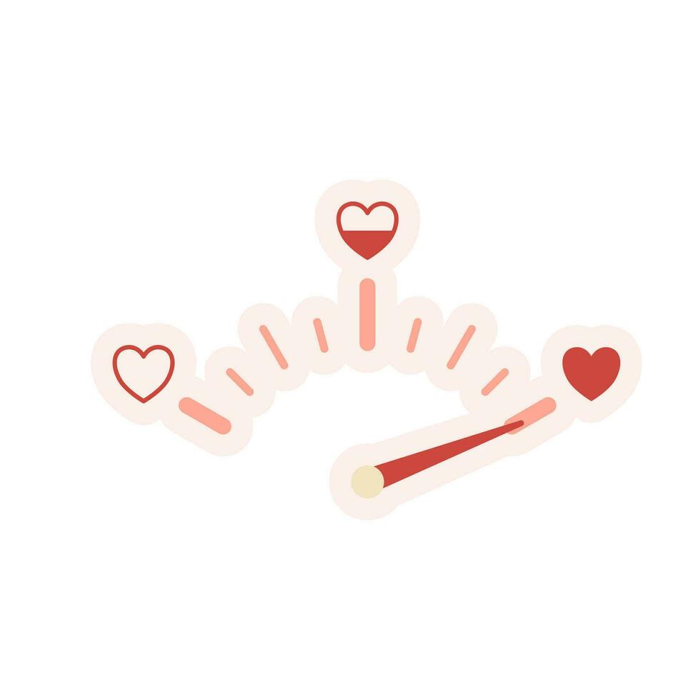 a love meter valentine love pink heart vector set clip art