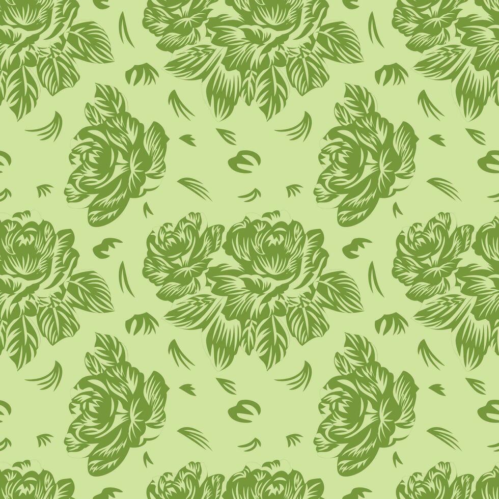 Floral repeat background vector