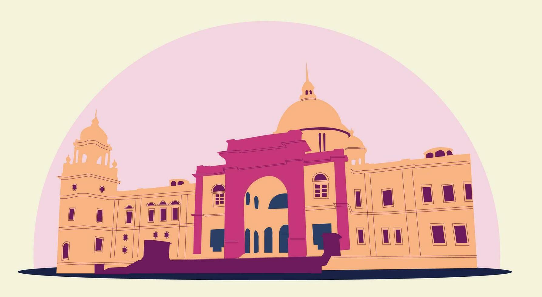 Kolkata Victoria Palace vector