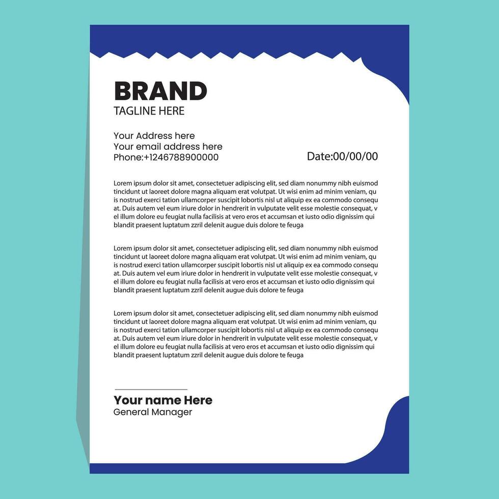 letterhead  template design vector