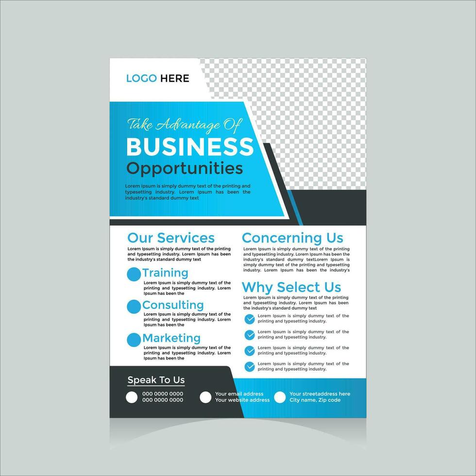 Free Corporate vector Flyer design template