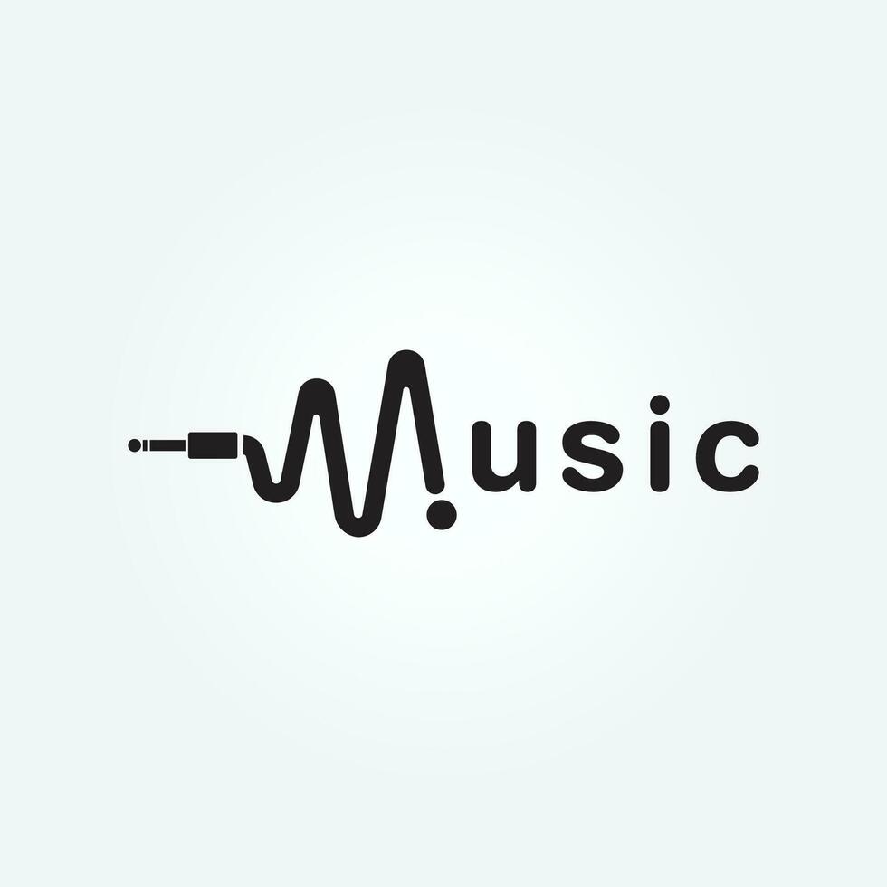 letter M Music logo design collection with gradient style vector