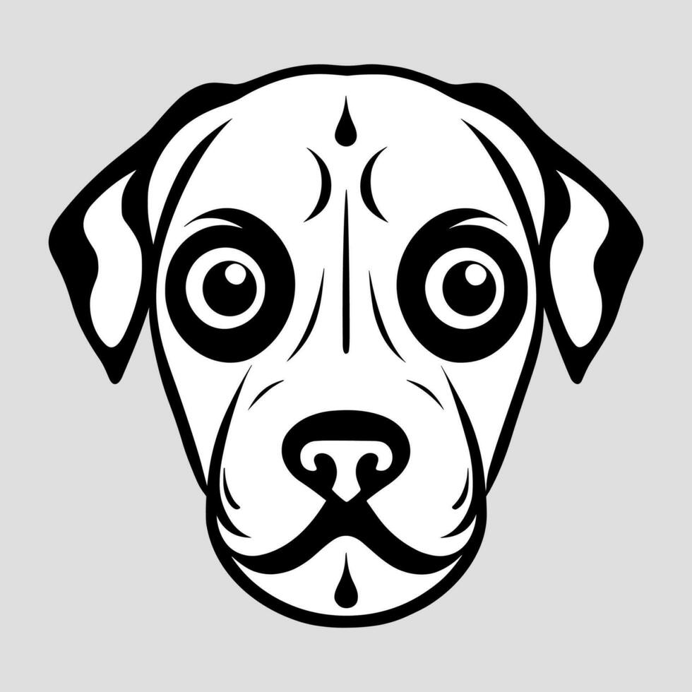 Cute dog vector black and white cartoon character design collection. White background. Pets, Animals.