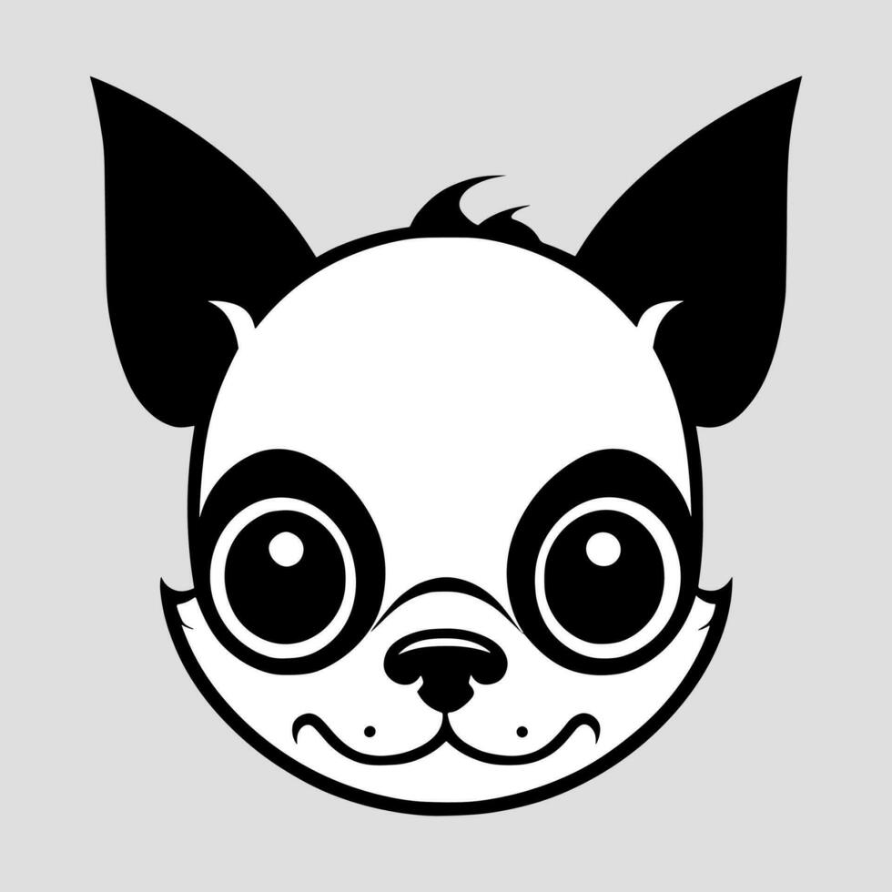 linda perro vector negro y blanco dibujos animados personaje diseño recopilación. blanco antecedentes. mascotas, animales