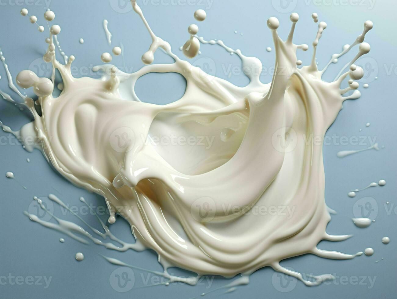 AI generated Fresh Milk Splash. Generative AI photo