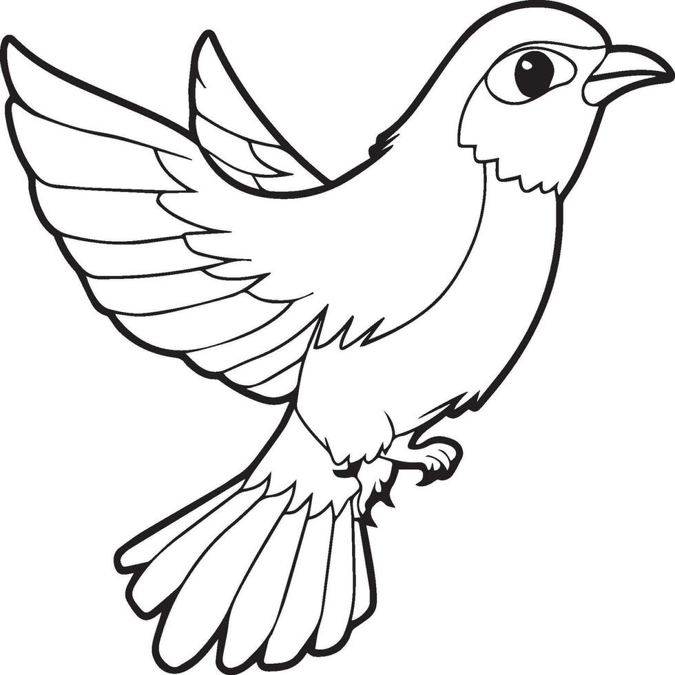 Bird coloring pages vector
