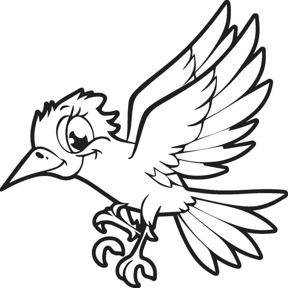 Bird coloring pages vector