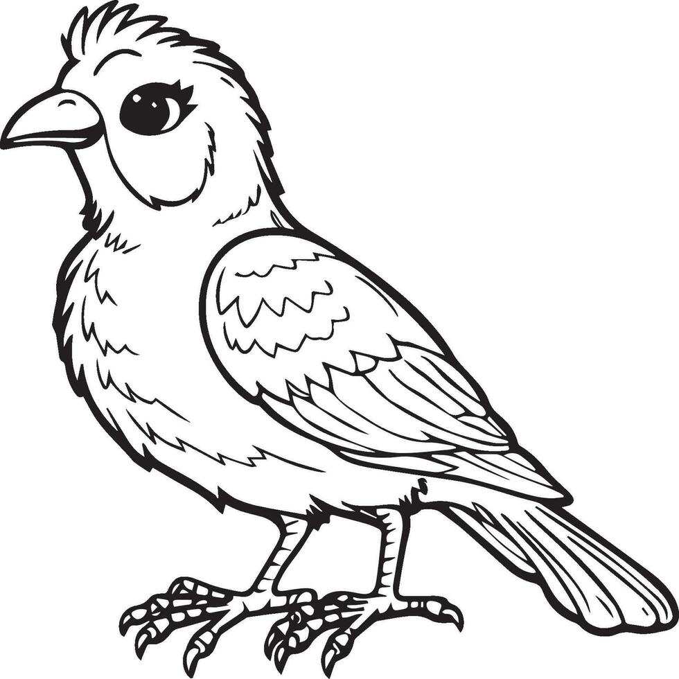 Bird coloring pages vector