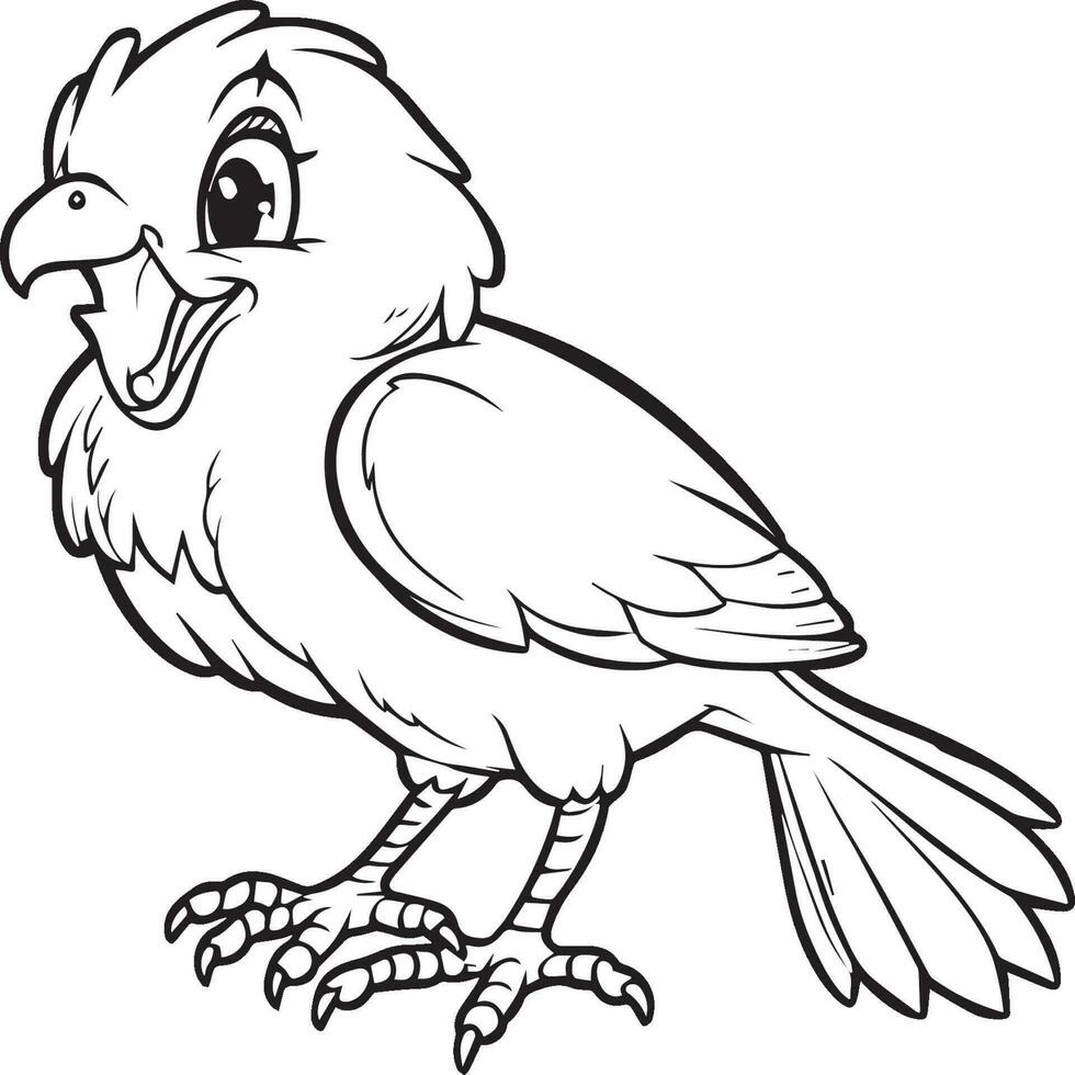 Bird coloring pages vector