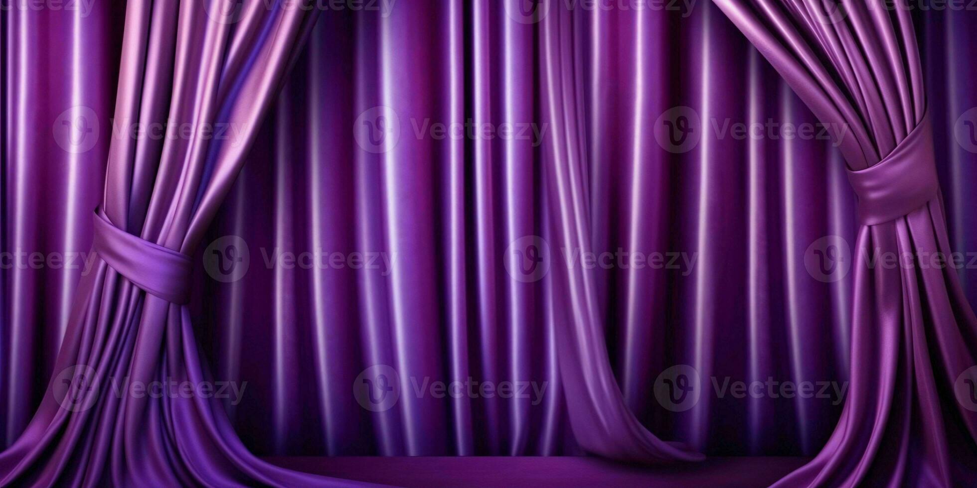 AI generated Elegant Purple Curtain Background. Generative AI photo