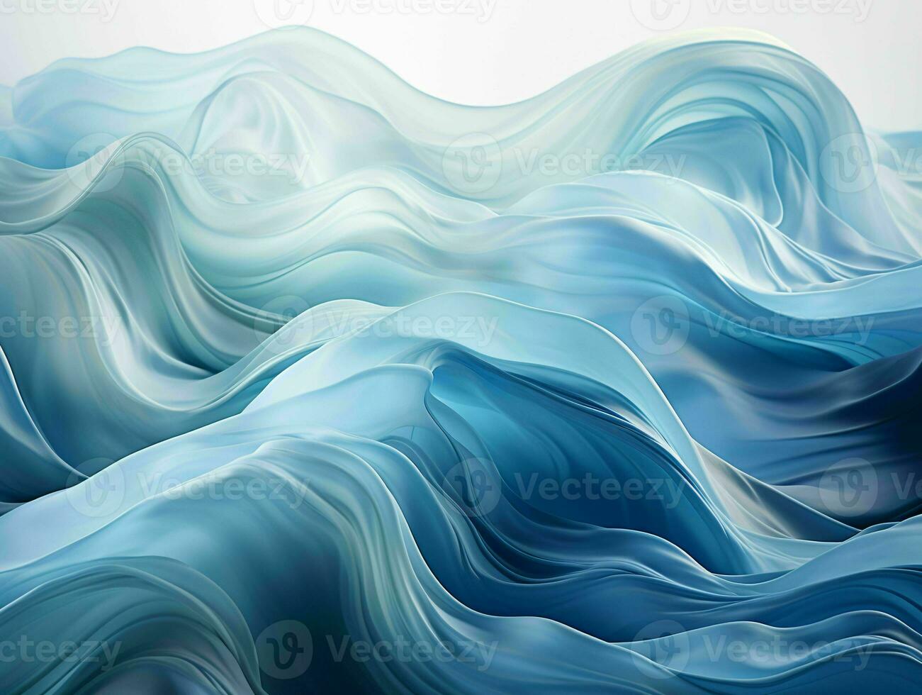 AI generated Abstract Blue and White Waves Background. Generative AI photo