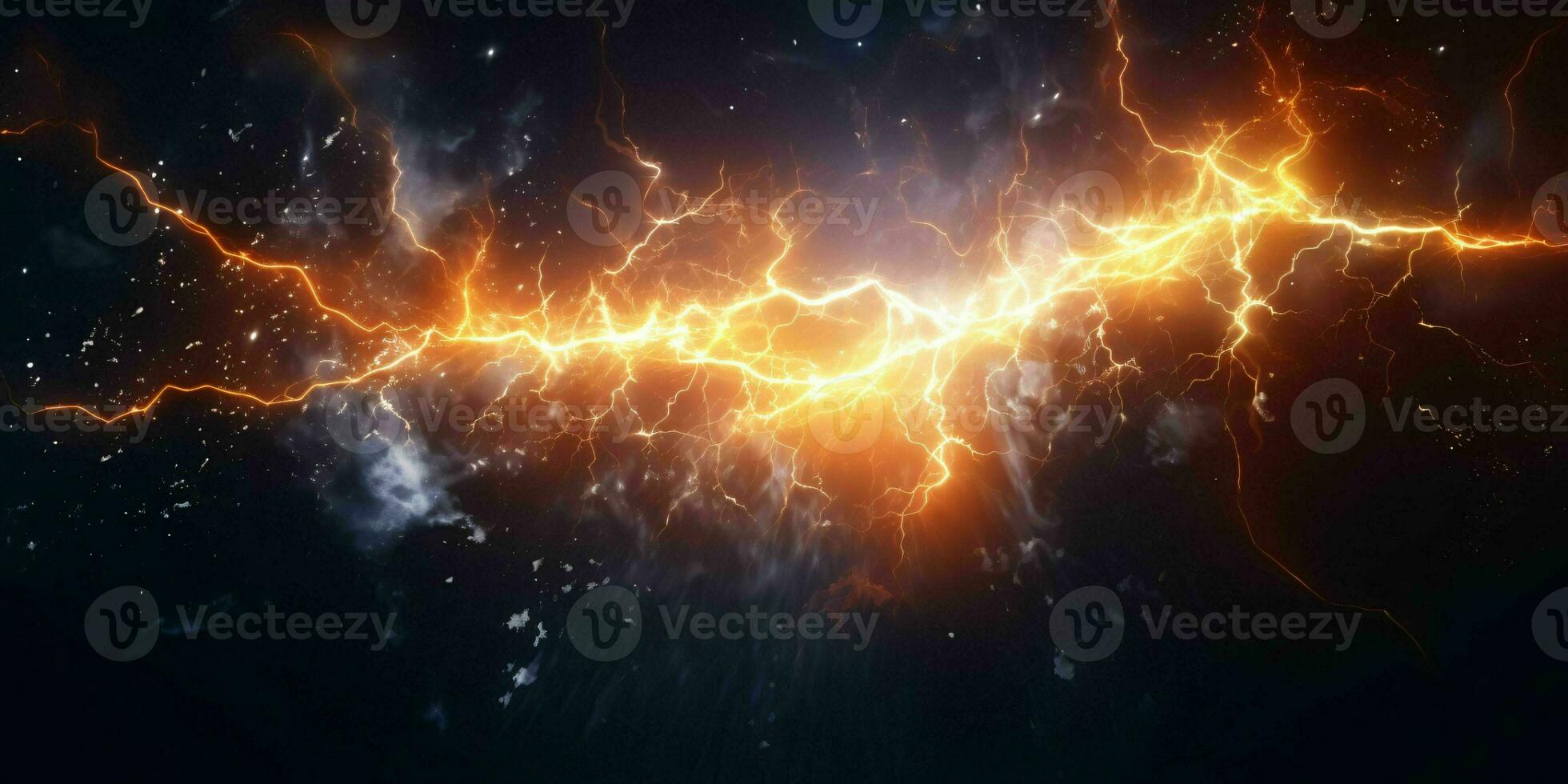 AI generated Energy Lightning. Thunderbolt Background. Generative AI photo