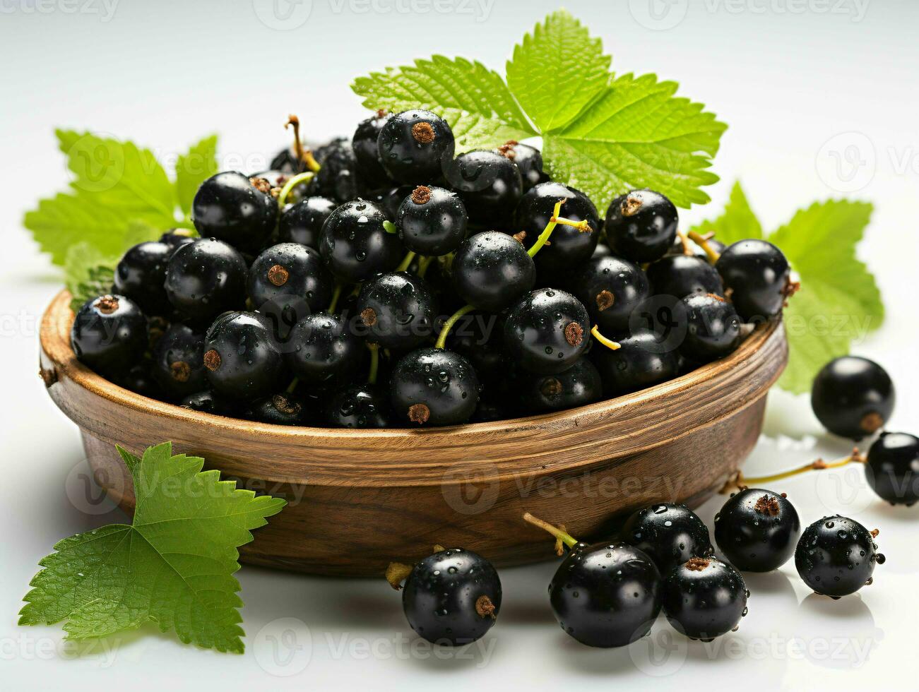 AI generated Fresh Black Currant Fruit. Generative AI photo