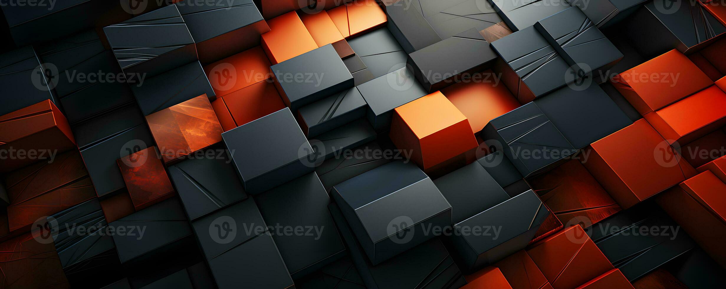 AI generated Elegant Black and Gold Geometric Background with Metal Effect. Futuristic Background. Generative Ai photo