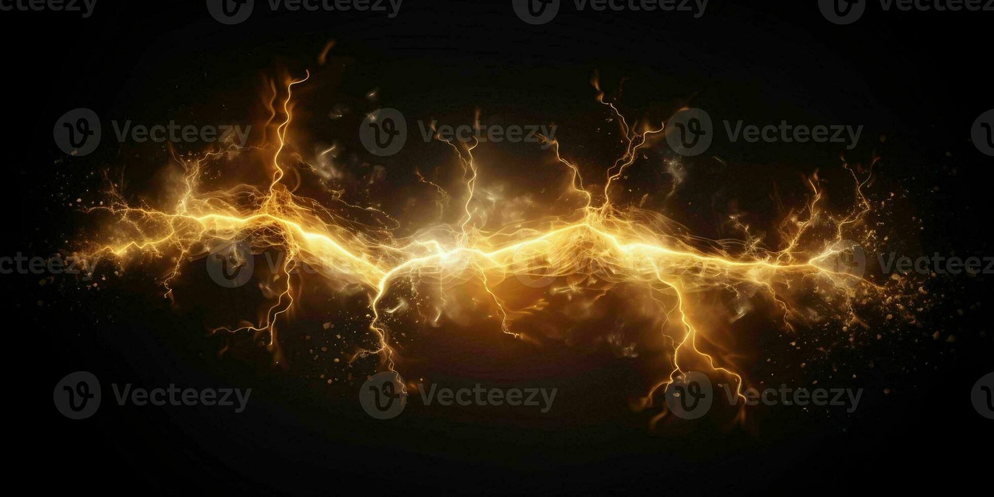 AI generated Energy Lightning. Thunderbolt Background. Generative AI photo