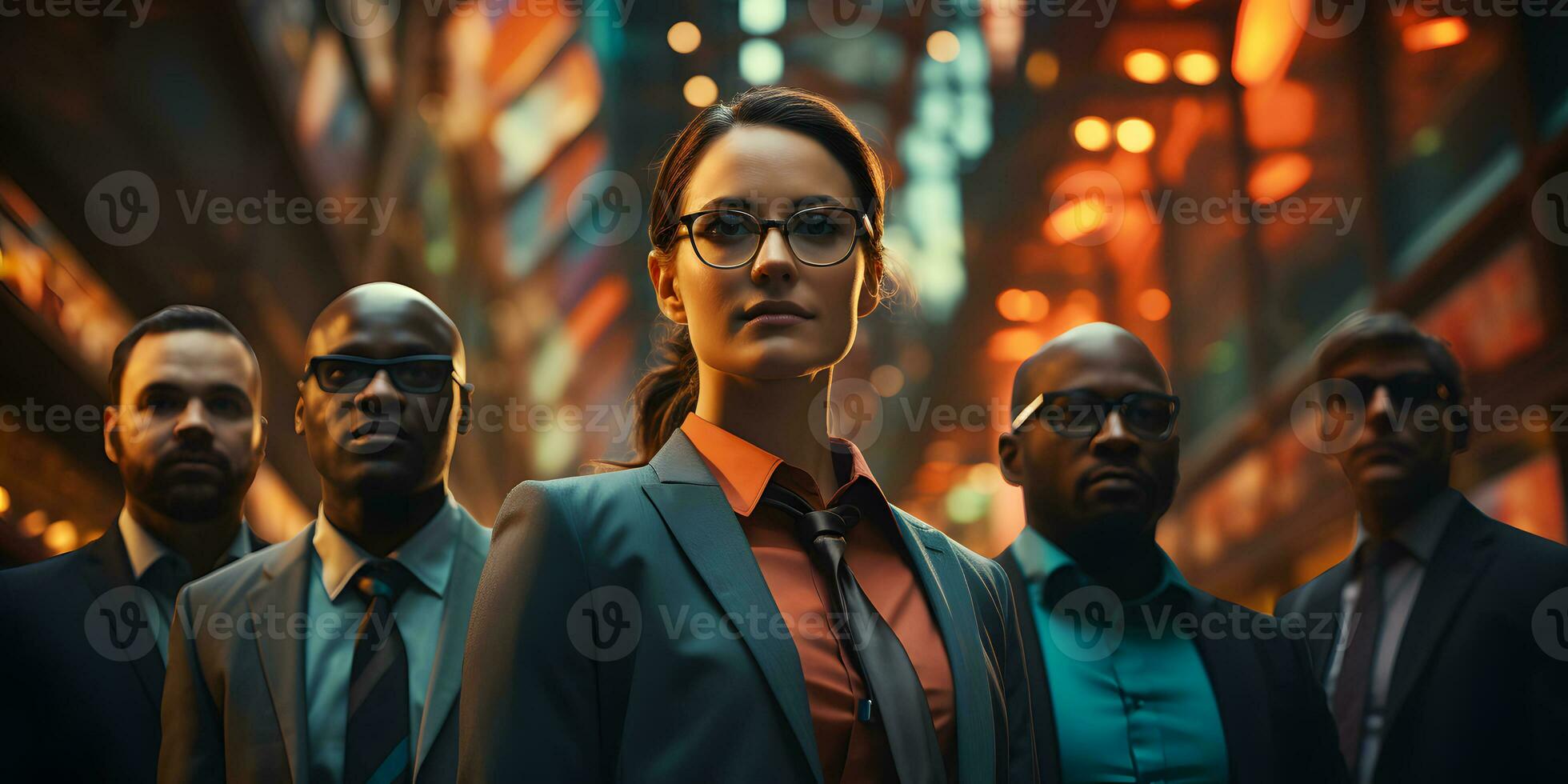 AI generated A Group of Ethnically Diverse Business Team. Professional Entrepreneur. Generative Ai photo