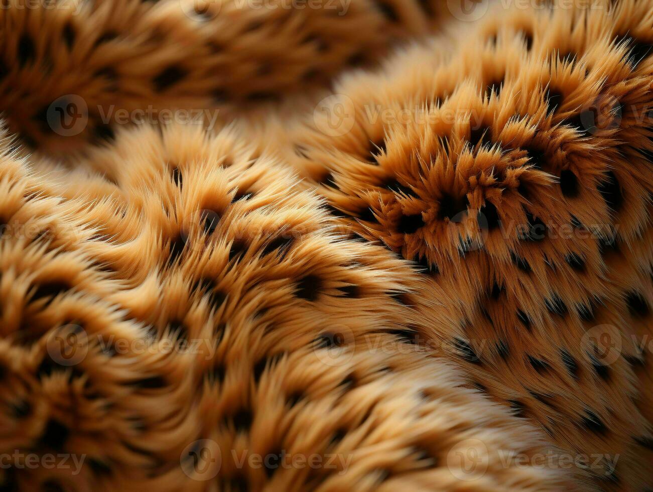 AI generated Leopard Fur Pattern Texture Background. Leopard Wool Fabric. Generative AI photo