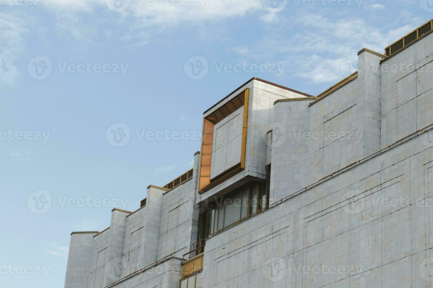 Disparo el fachada de el moderno edificio. ciudad foto