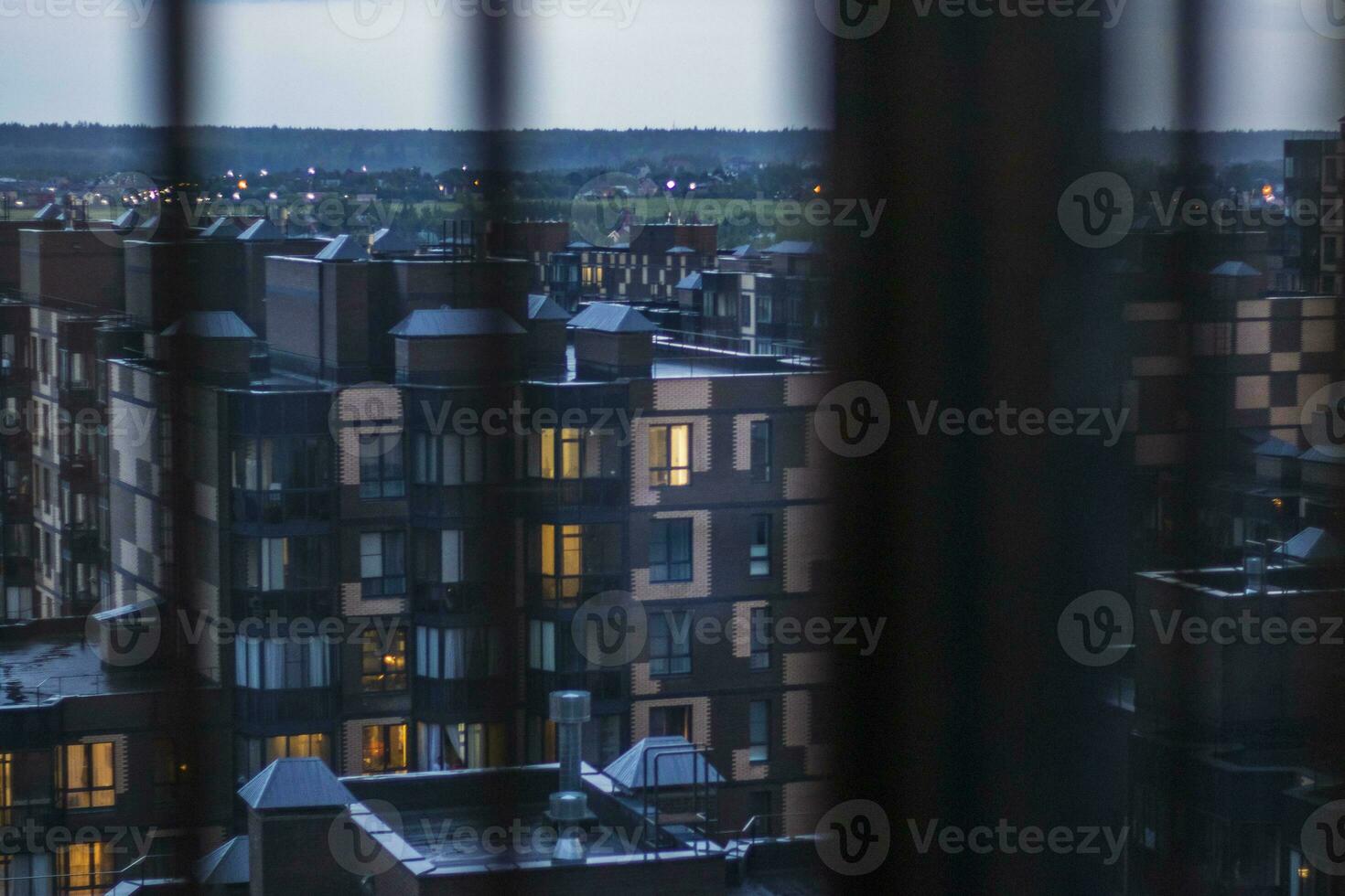 Shot of the modern buildings at night. City photo