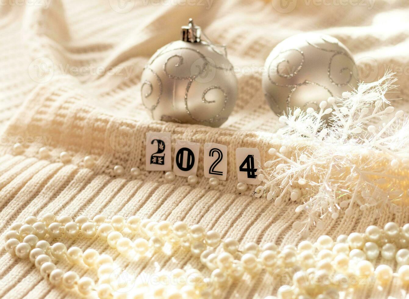 Close up shot of new year decorations. New year changing numbers,. Holiday photo