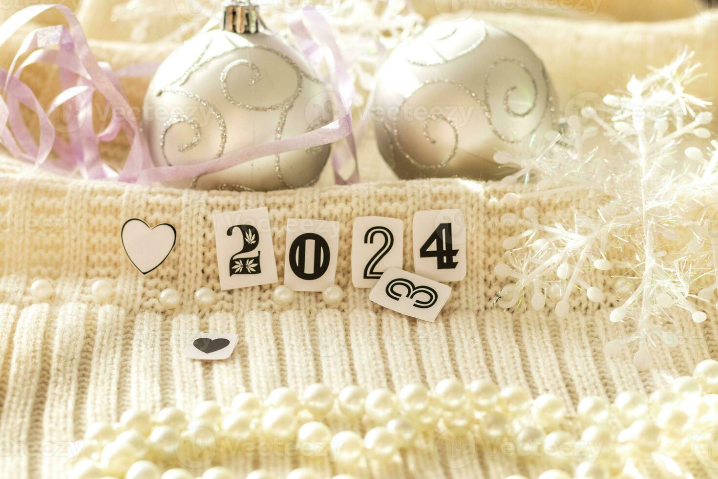 Close up shot of new year decorations. New year changing numbers,. Holiday photo