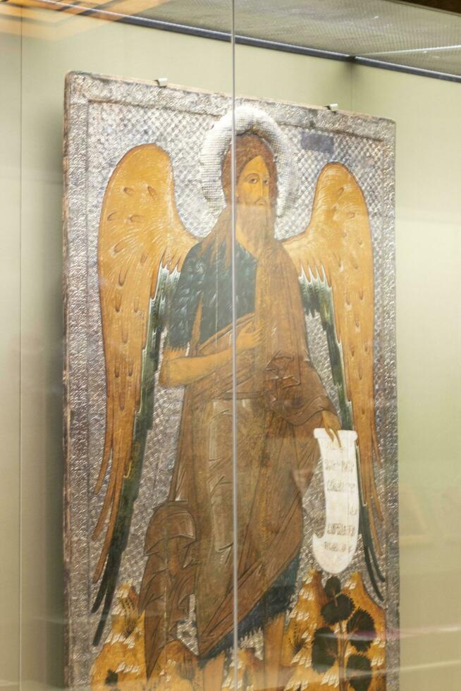 Moscow, Russia - 08.10.2023 -Various pieces of art on display at famous Tretyakov gallery. Arts photo