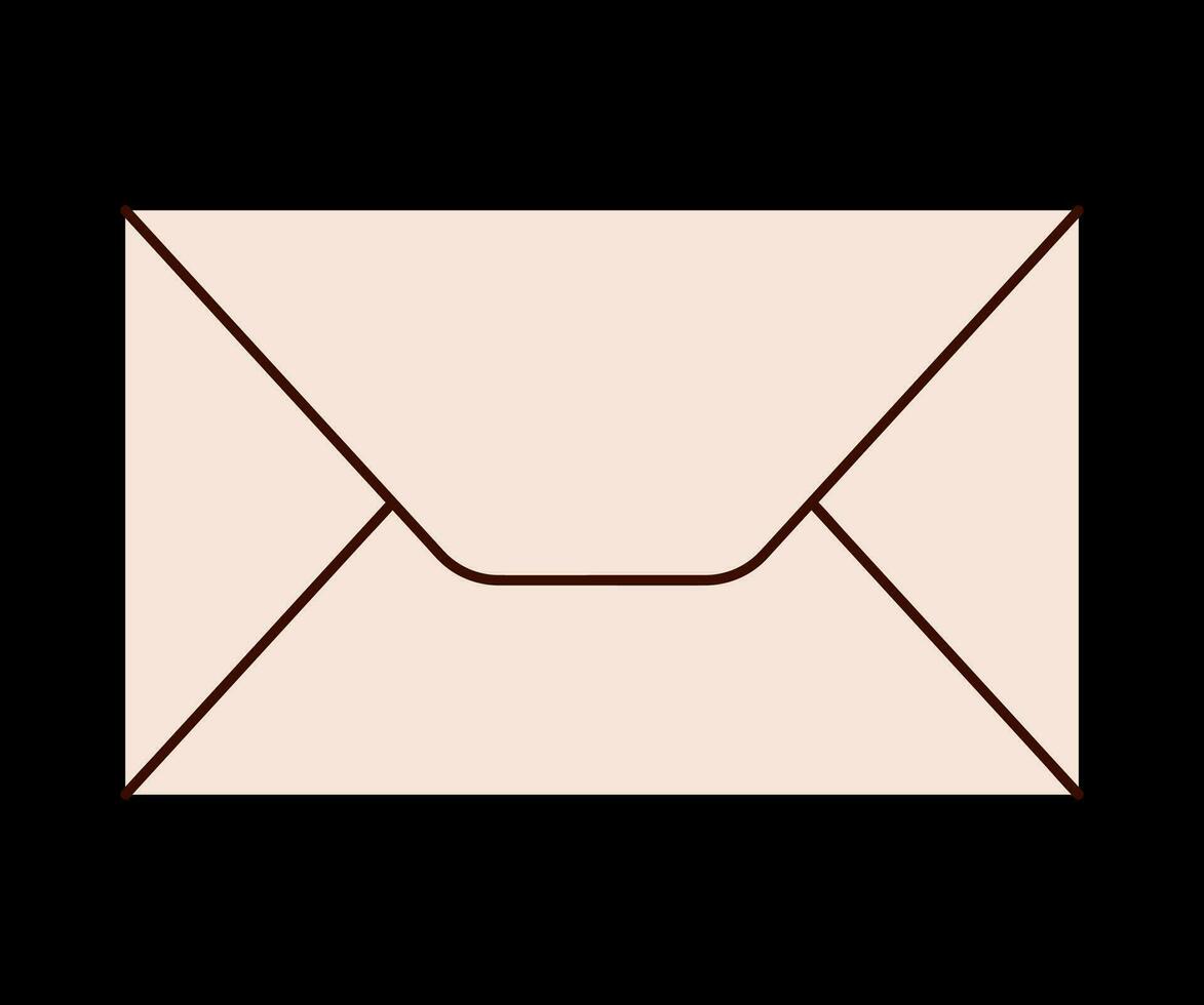 empty closed envelope Valentines day minimal love letter vector illustration.