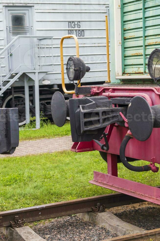 Shot of the vintage old locomotive. Transport photo