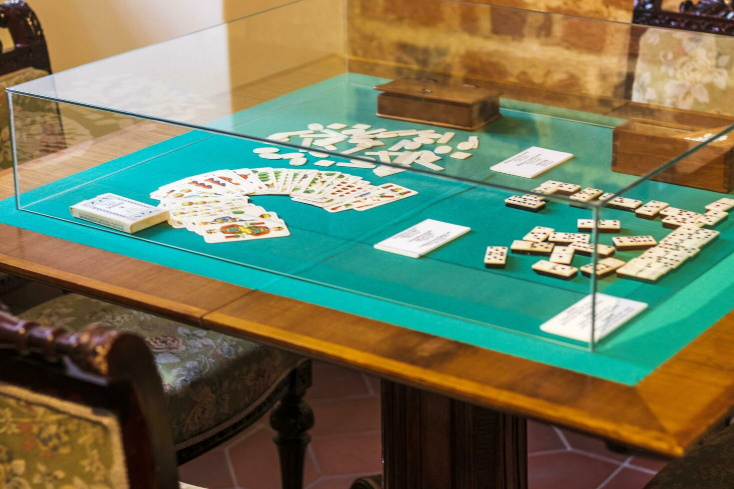 Mir, Belarus - 10.03.2023 - Various items on display of the museum of Mir castle complex. History photo