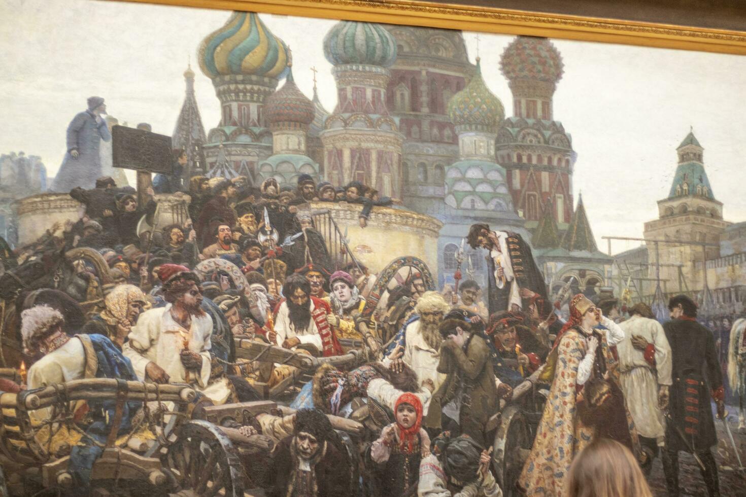 Moscow, Russia - 08.10.2023 -Painting on display at famous Tretyakov gallery. Arts photo