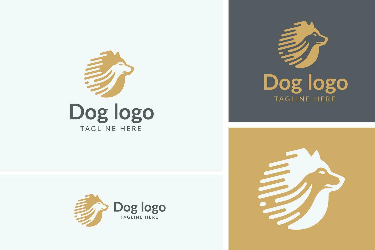 Elegant Canine Emblem Design - Modern Branding Concepts vector