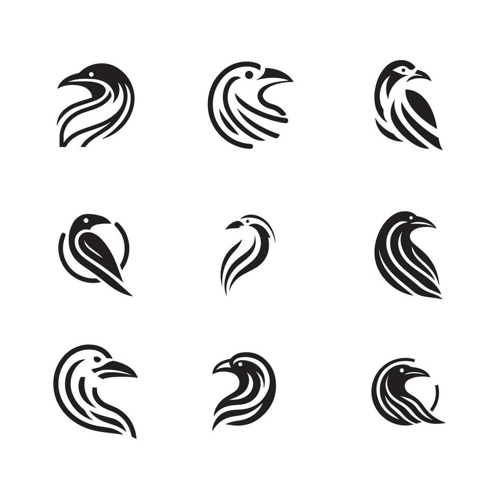 Elegant Avian Silhouettes, Artistic Interpretation Series vector