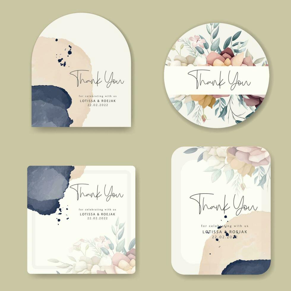 conjunto de flor preparativos flor y hojas floral ilustración para etiqueta colección vector