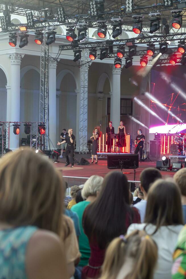 Moscow, Russia - 07.28.2023 - Concert of the rock band at VDNKH park