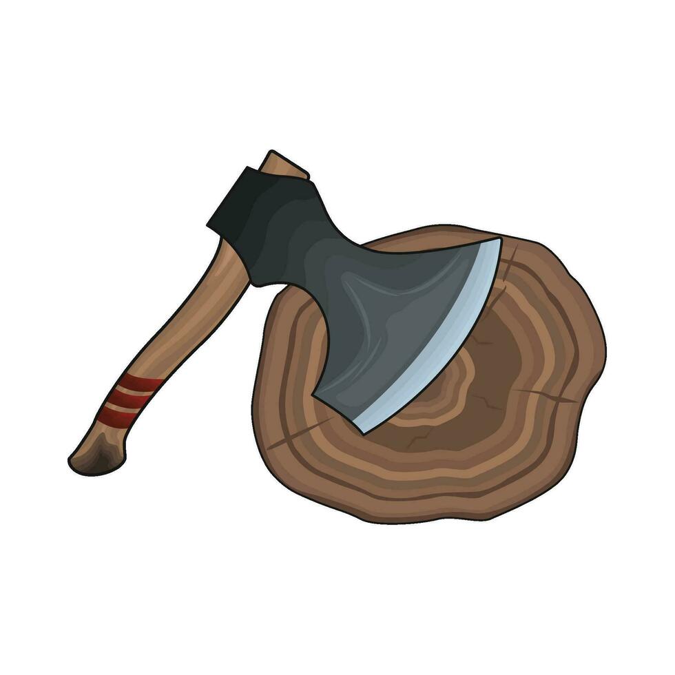 illustration of axe vector