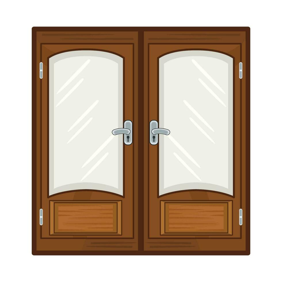 illustration of wooden door vector