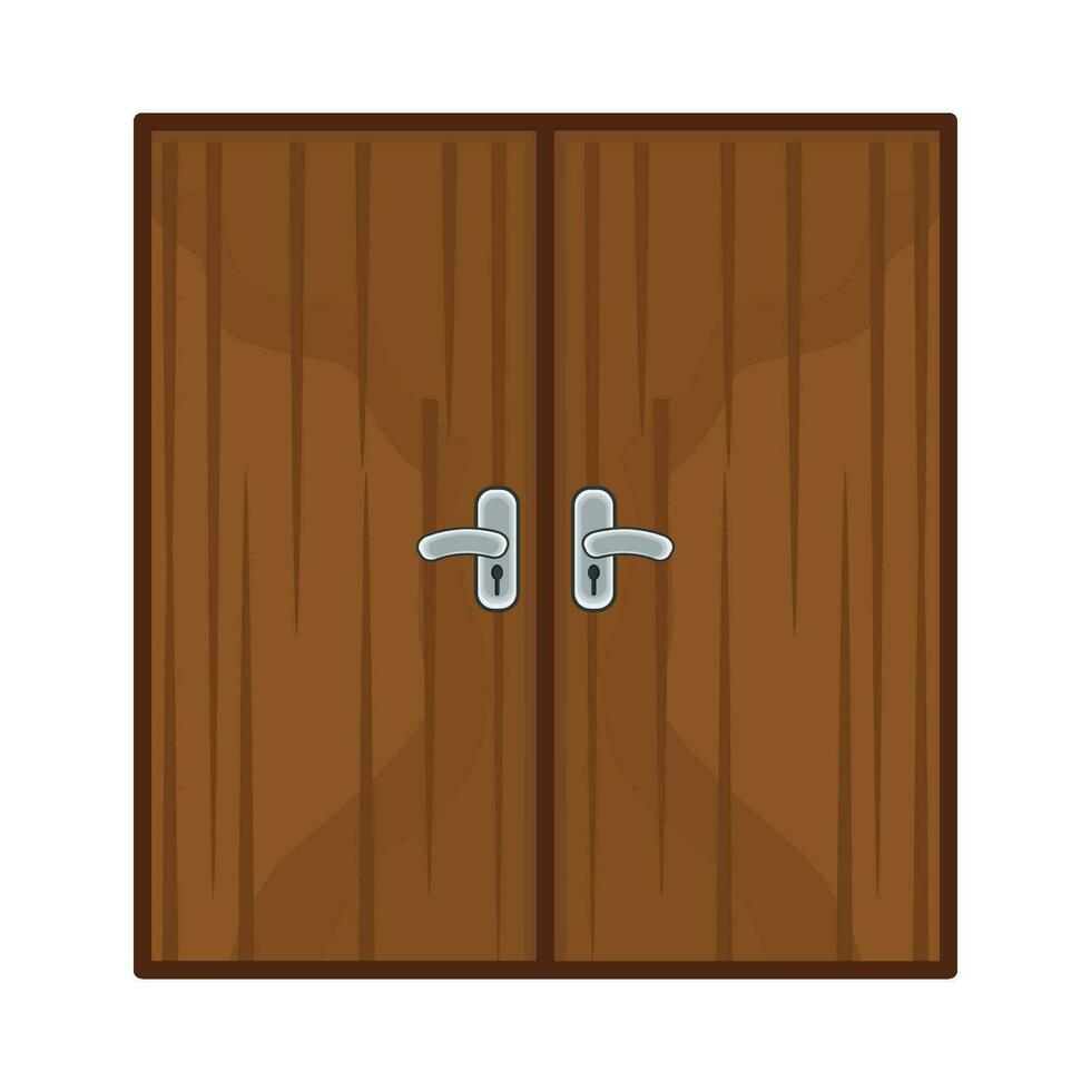 illustration of wooden door vector