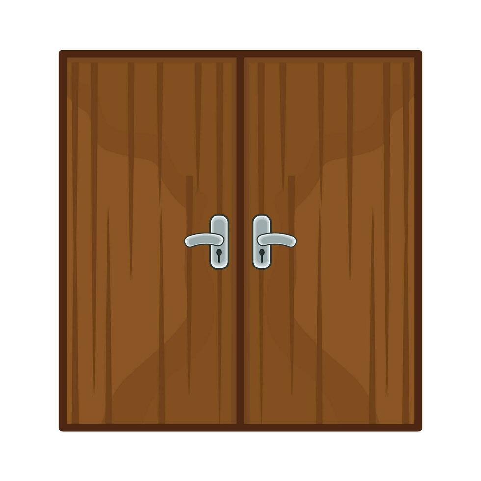 illustration of wooden door vector