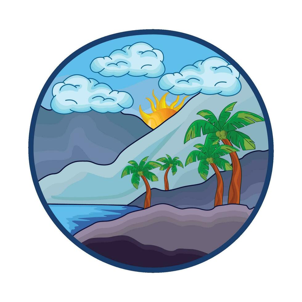 illustration of landscape vector