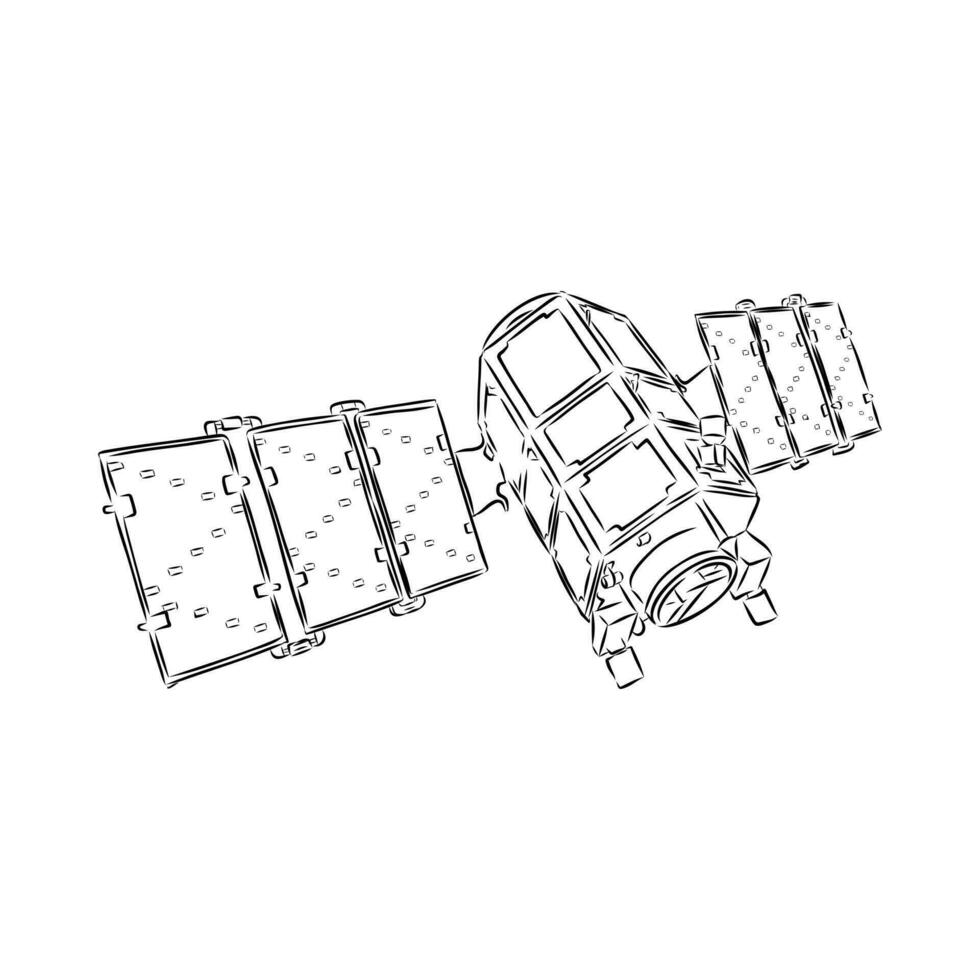 spaceship vector sketch