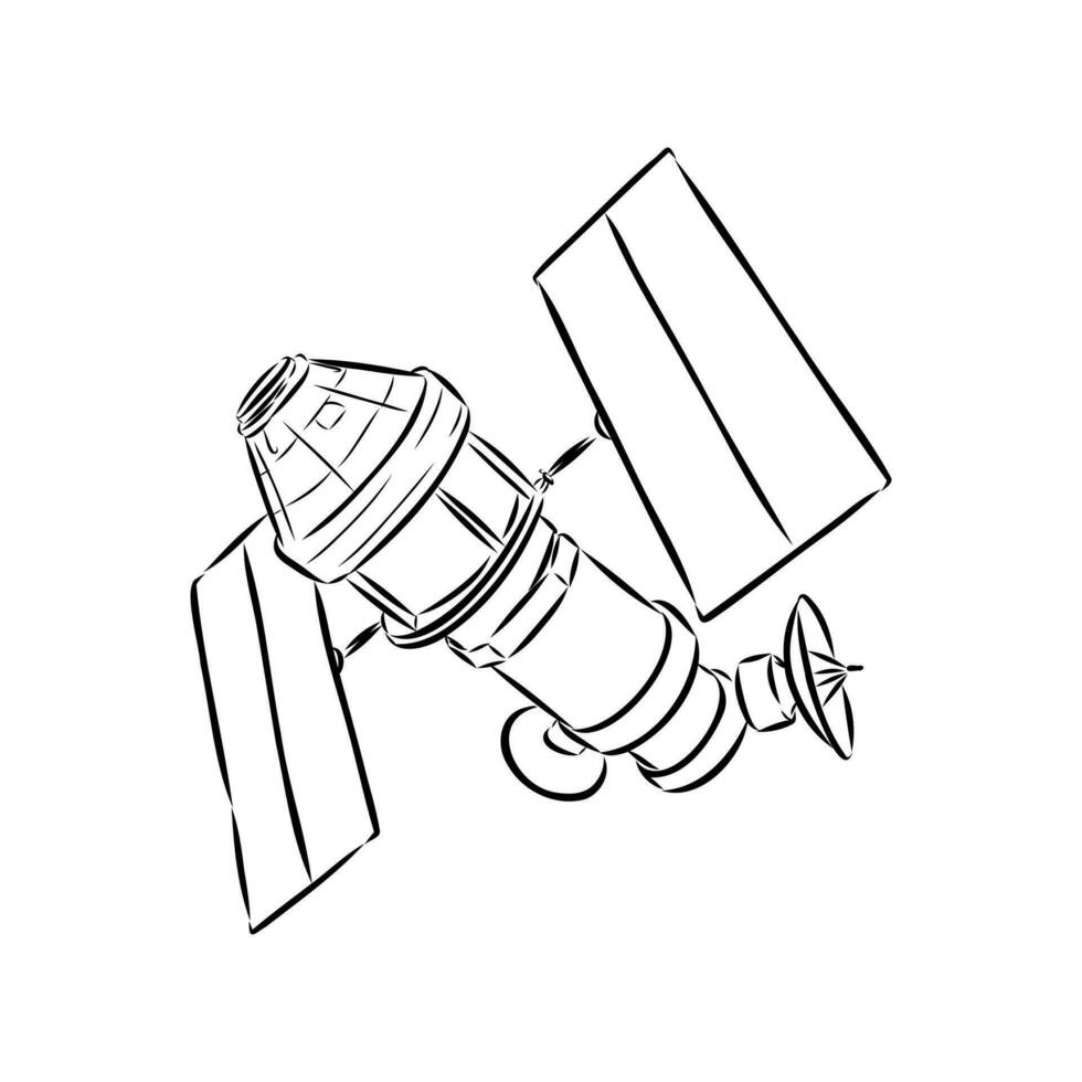 space station vector sketch