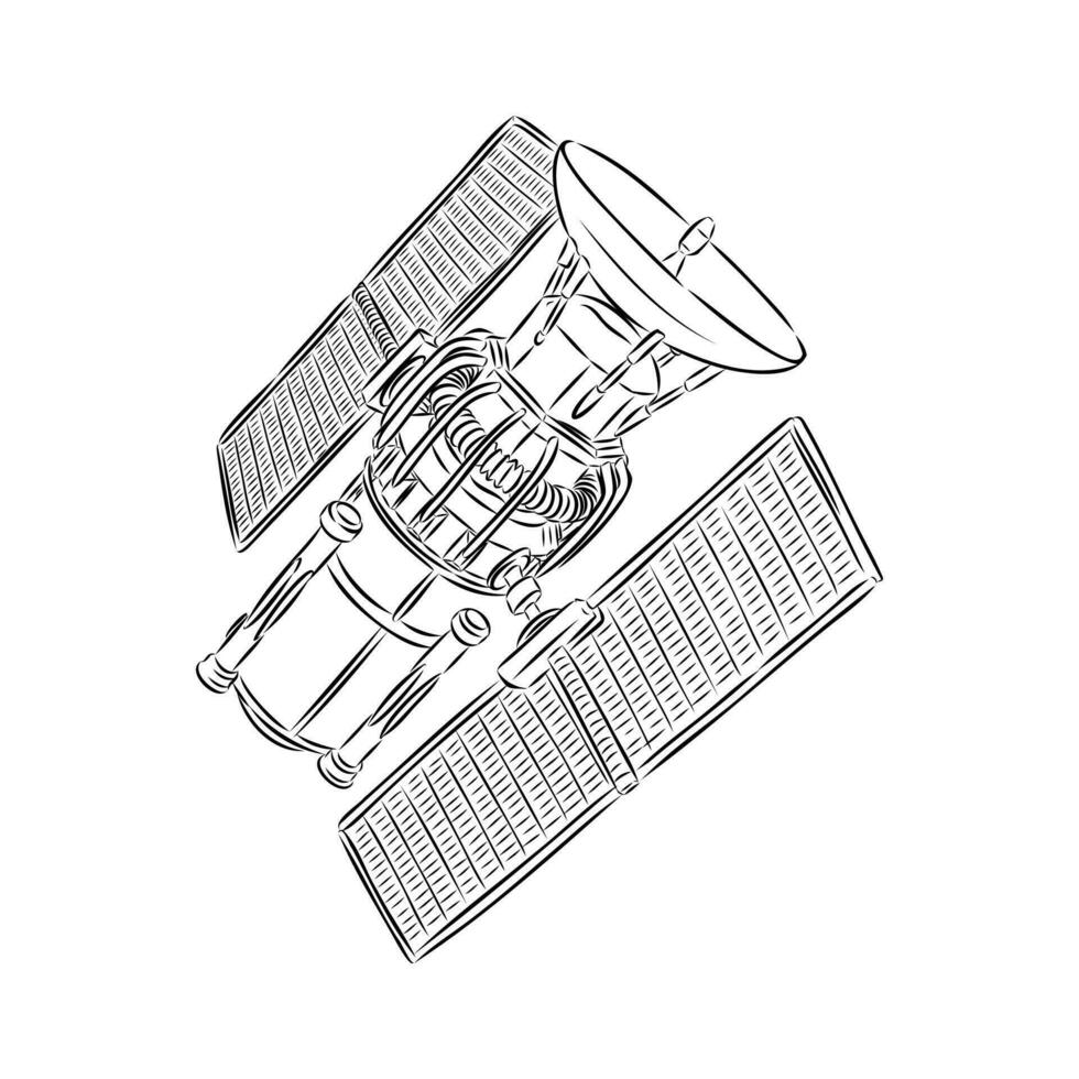 space station vector sketch