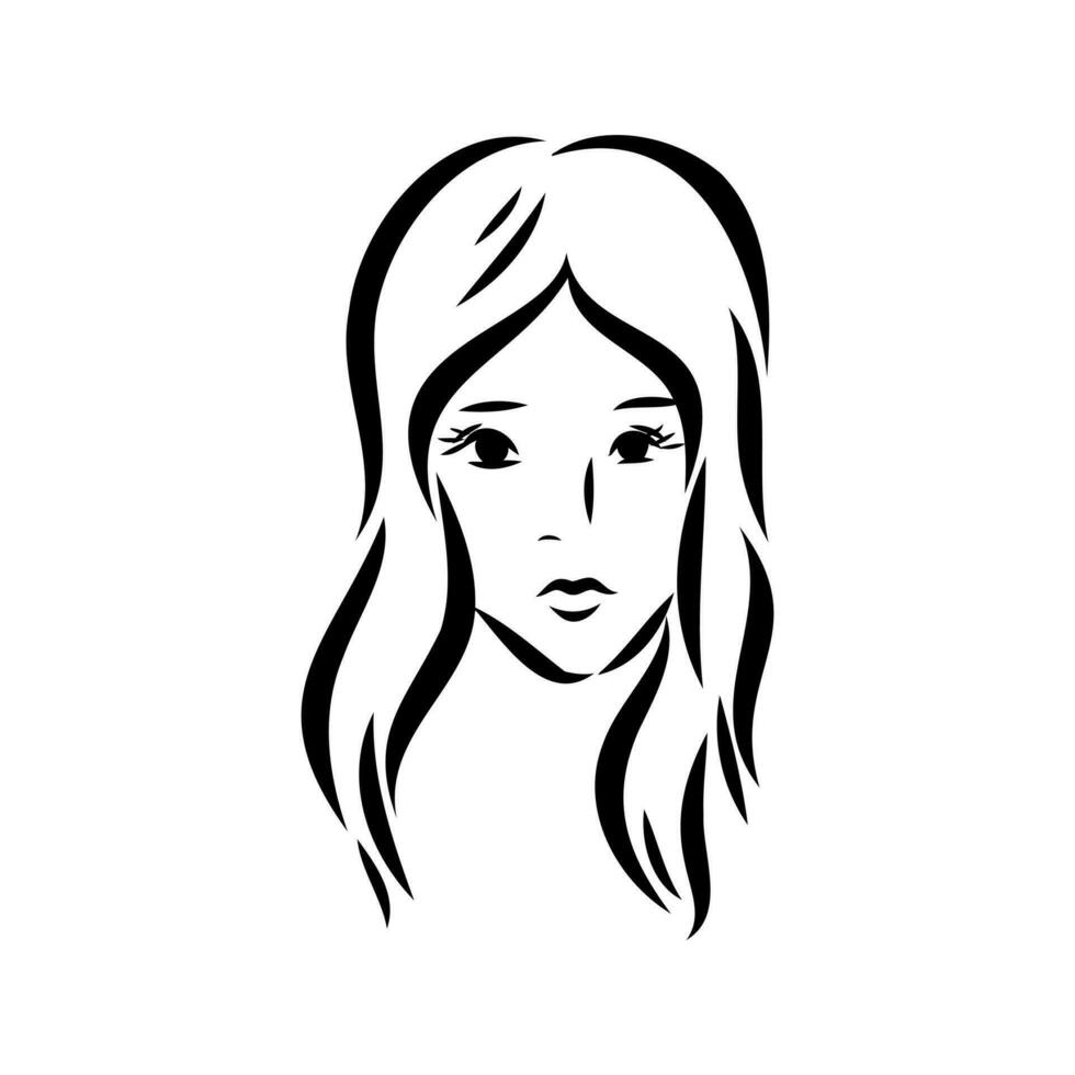 girl's face vector sketch 36437431 Vector Art at Vecteezy