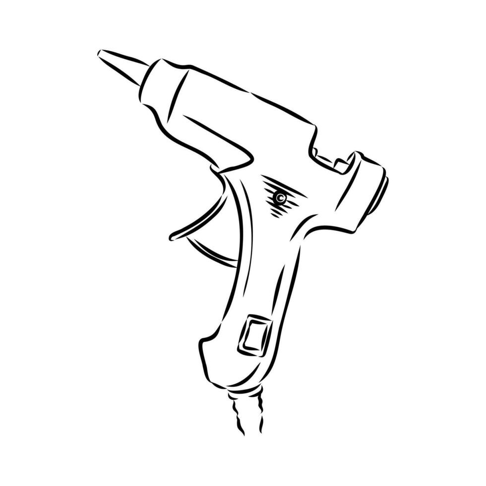 glue gun vector sketch