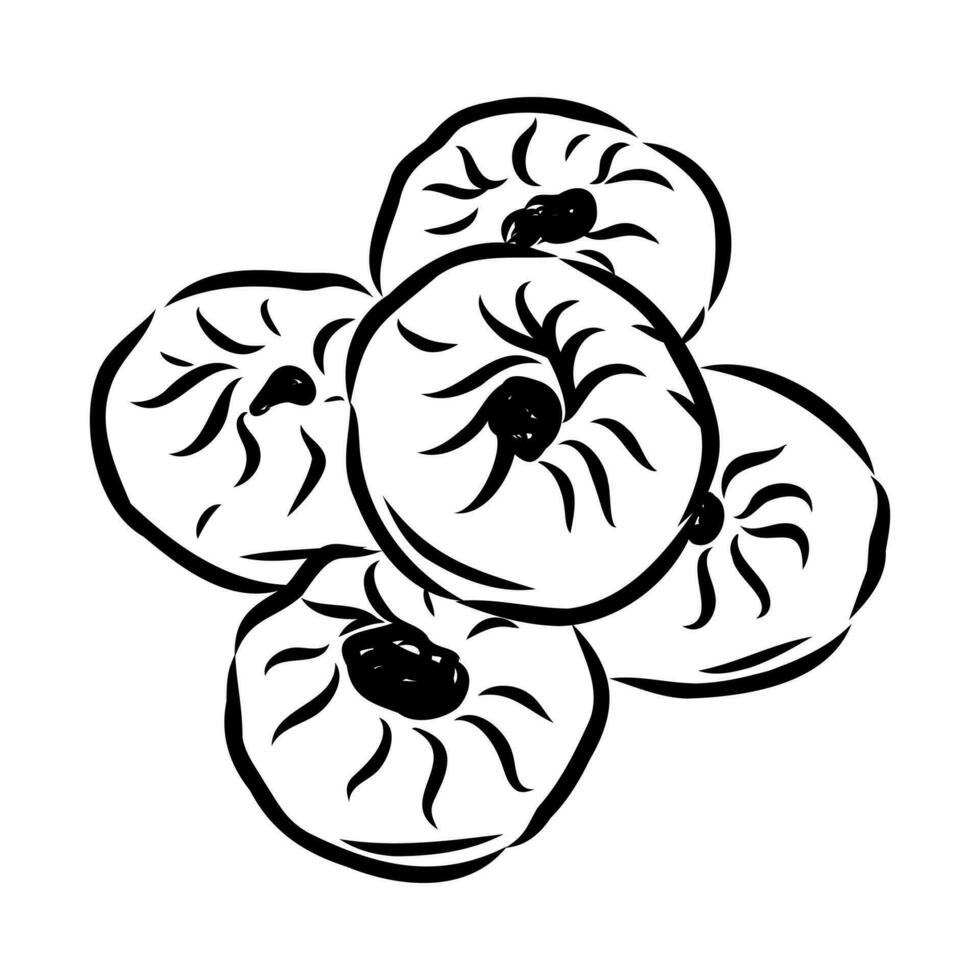 Tatar pie vector sketch