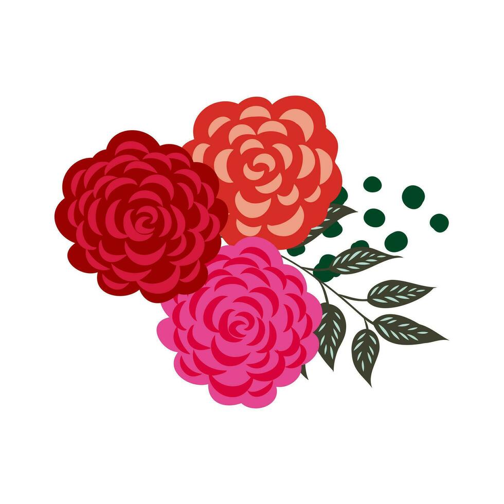 decorative flowers vector sketch
