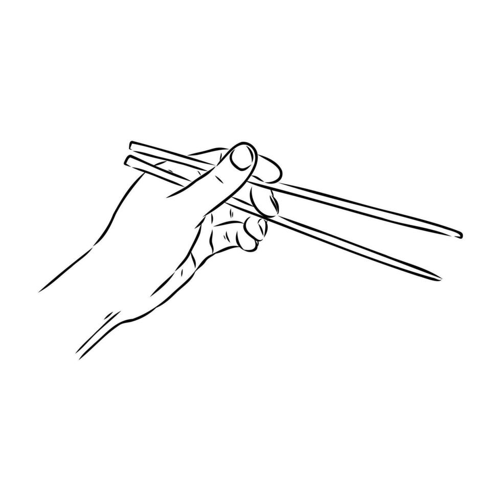 Chinese sticks vector sketch