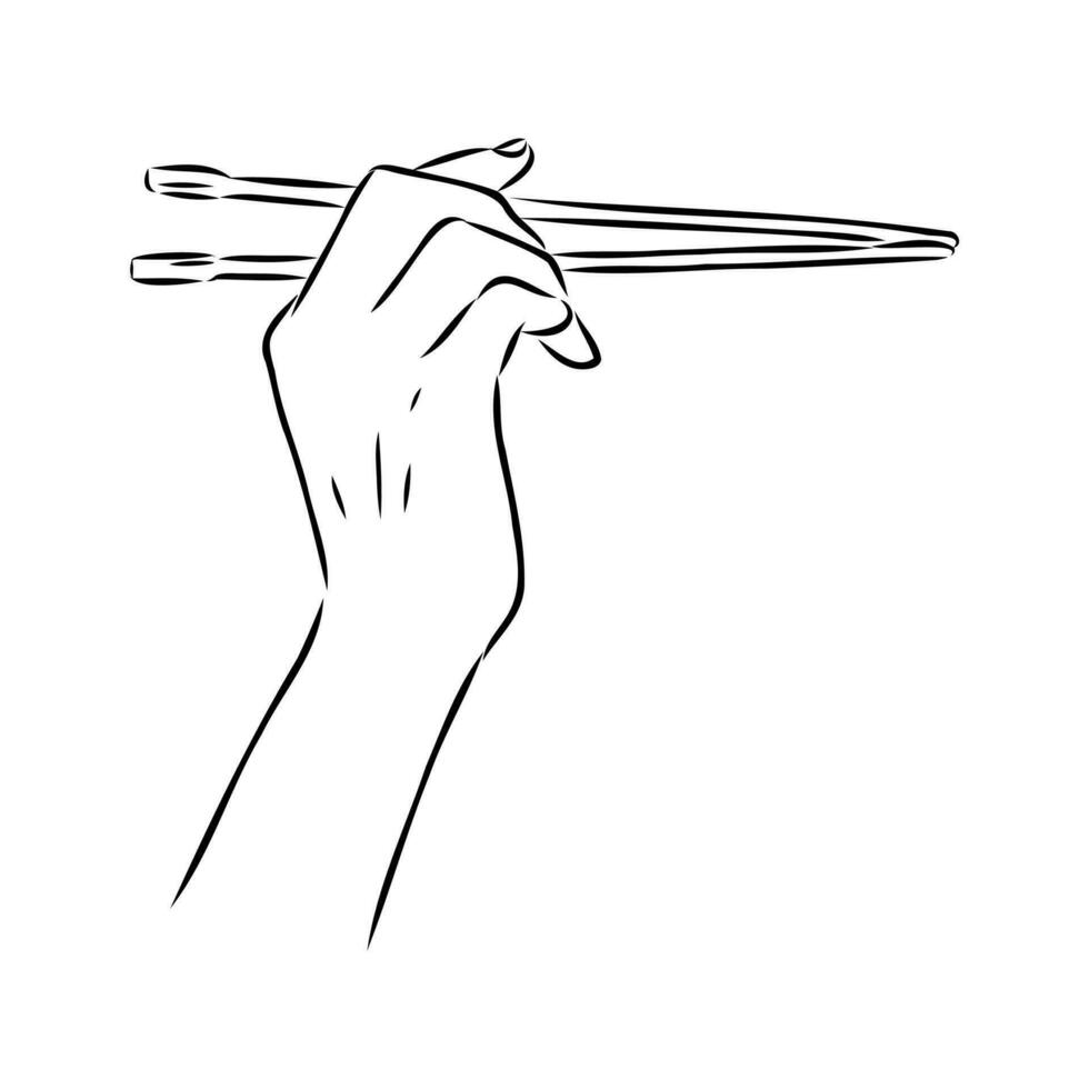 Chinese sticks vector sketch